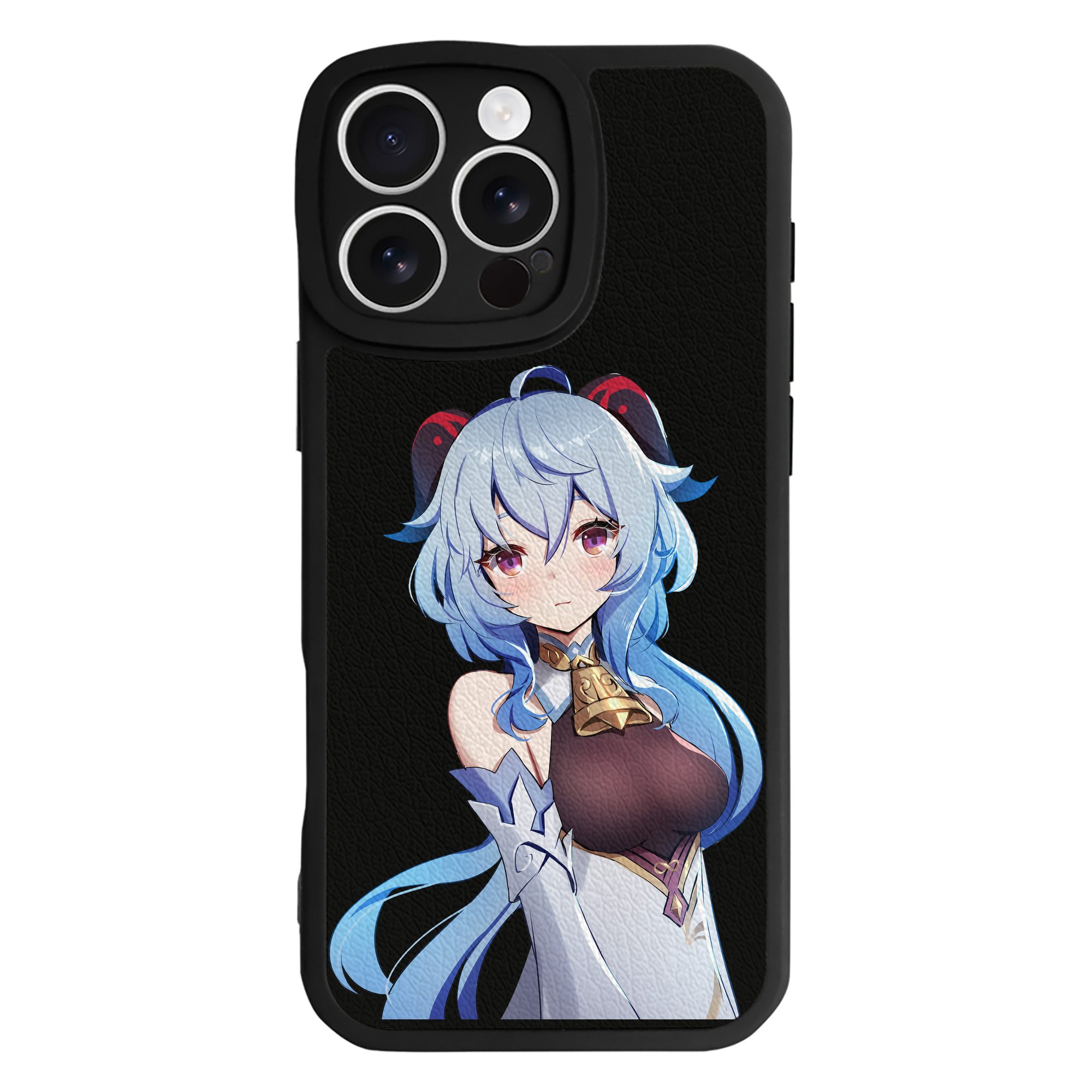 げんし神 甘雨 かんう genshin Ganyu 【iPhone 16シリーズ対応】シリコンスマホケース（レザー調） 材質：シリコン